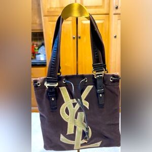 YSL St Laurent logo tote bag